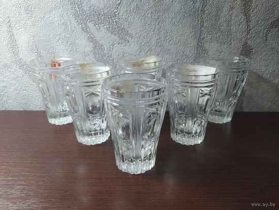 Стакан бокал хрустальный из СССР  6 штук одним лотом
