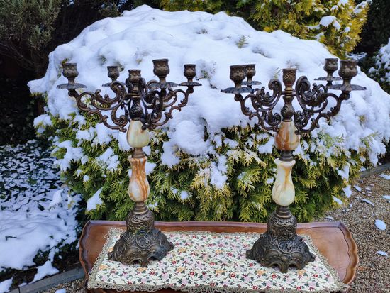 Пара старинных подсвечников, Середина ХХ века Италия*.