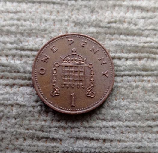 Werty71 Великобритания 1 новый пенни 1987 Елизавета 2