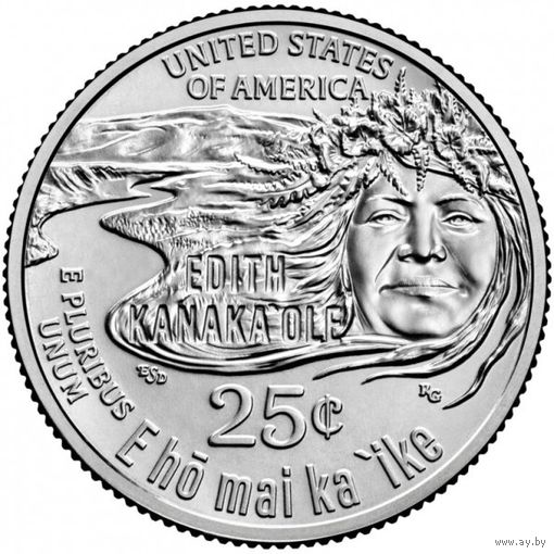 США 25 центов 2023 P Эдит Канакаоле UNC