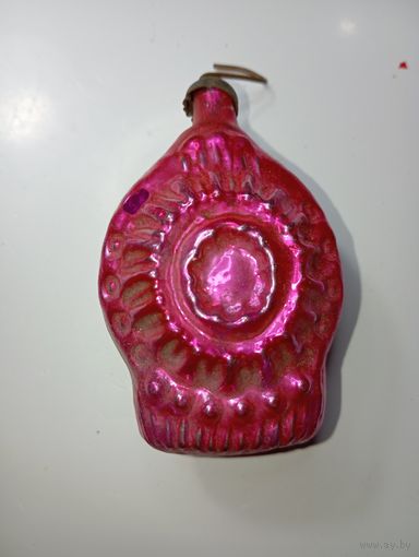 Ёлочные игрушки - Ваза , СССР . Заводской брак стеклодува .