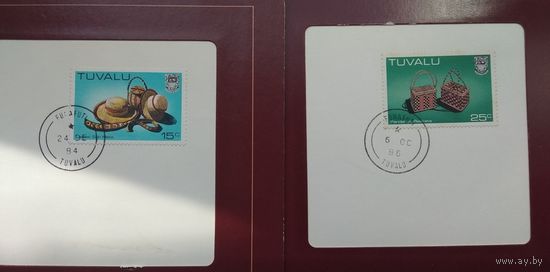 Марки Тувалу 1984 - 1986 гг. 2 шт.