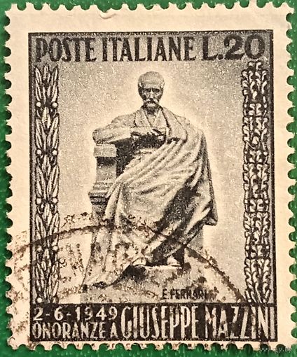 Италия 1949. Памятник Джузеппе Мадзини в Риме работы скульптора Этторе Феррари
