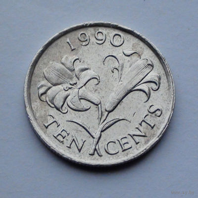 Бермудские острова 10 центов, 1990