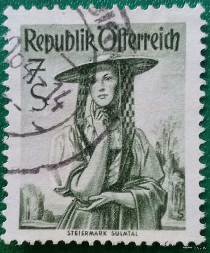 Австрия 1952. Традиционный костюм из региона Штирия, долина Сульмталь