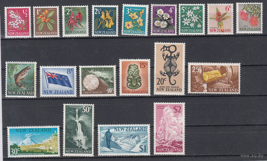 Флора. Фауна. Природа. Новая Зеландия. 1967. 19 марок. Michel N 456-474 (62,0 е)