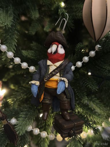 Ватная елочная игрушка