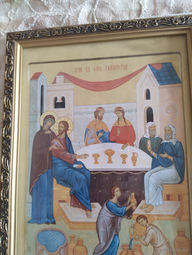 Икона Брак в Канах Галлилейских очень редкая 42/32