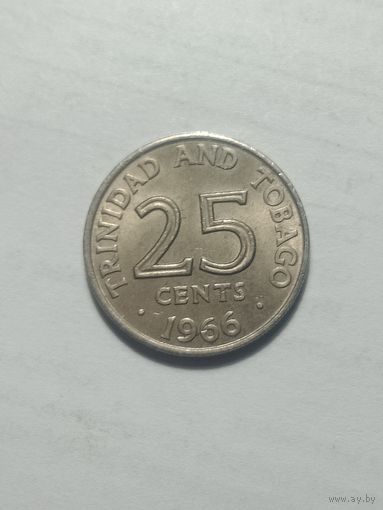 Тринедад и Тобаго 25 центов 1966 года .