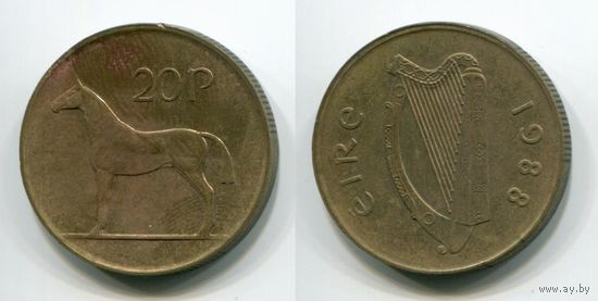 Ирландия. 20 пенсов (1988)