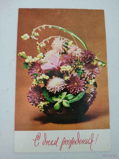 Открытка "С днем рождения!", фото Э.Стейнерта, 1977г.
