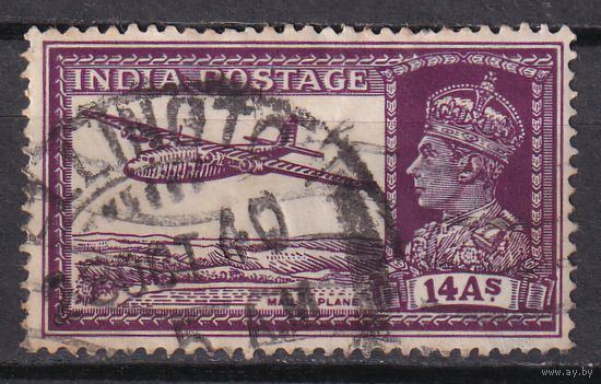 43.BrK. Великобритания. Колонии. Индия. Георг VI. Стандарт. 1940 г. Одиночный выпуск. Mi.#164.