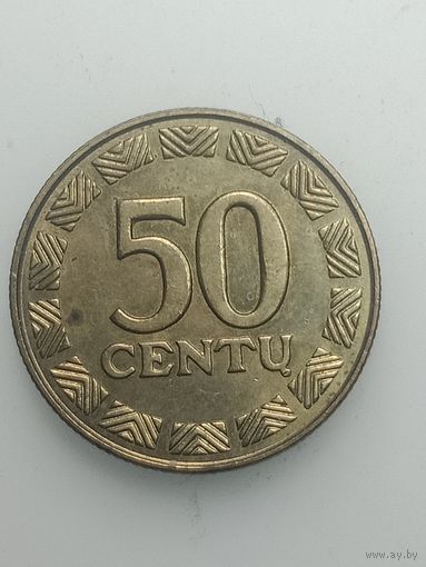 Литва 50 центов 2000 года .