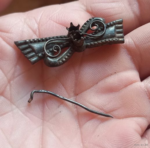 Брошь старинная серебро клейма