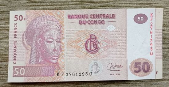 Werty71 Конго 50 франков 2022 UNC банкнота