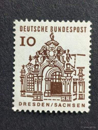 Германия 1964. Здания Германии 12 века. Галерея стен Цвингера, Дрезден