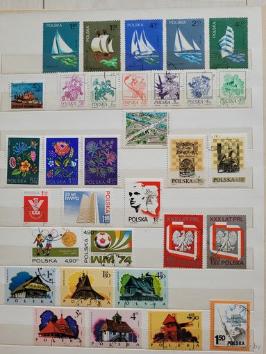 С 1 руб. Польша. Годовой набор марок за 1974 год