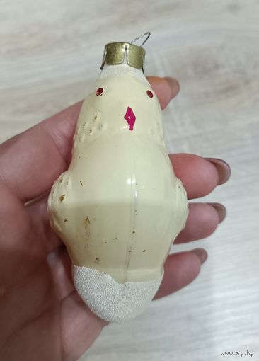Елочные игрушки, стекло,голубь, птичка