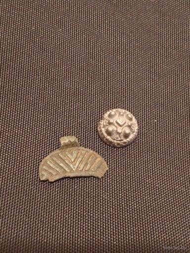 Лунник и навершие на кольцо домонгольского, супер лот, экспресс аукцион с рубля, три дня