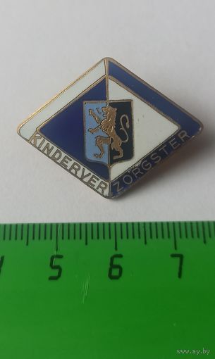 Знак номерной "Работник по уходу за детьми" (няня) Нидерланды (Бельгия)