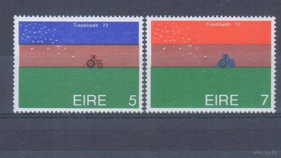 [1496] Ирландия 1973. Техника.Трактор в поле. СЕРИЯ MNH