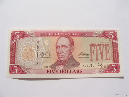 Либерия. 5 долларов 2006 год