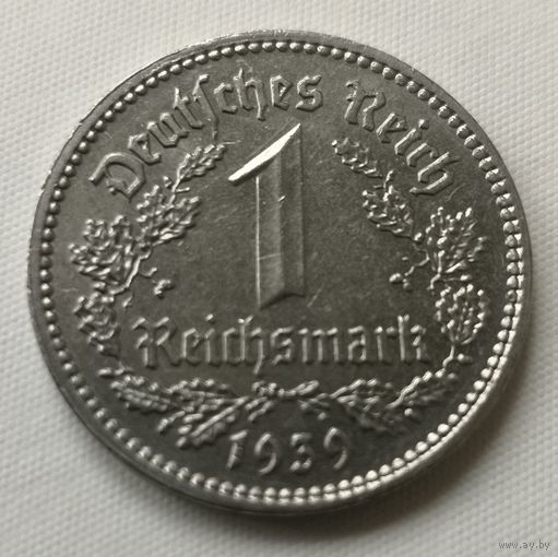 1 марка 1939 год. А.. 3-рейх  никель Германия рейсмарка