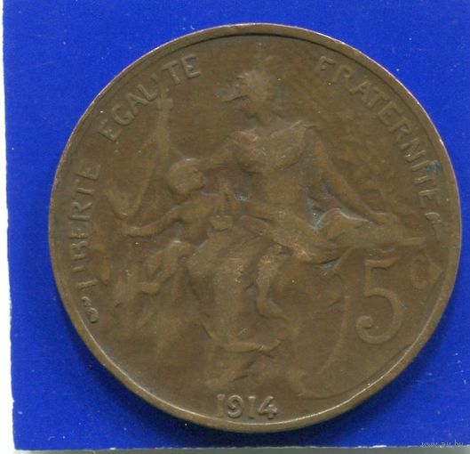 Франция 5 сантимов 1914