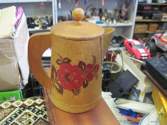 Кувшин, береста, 19 см.