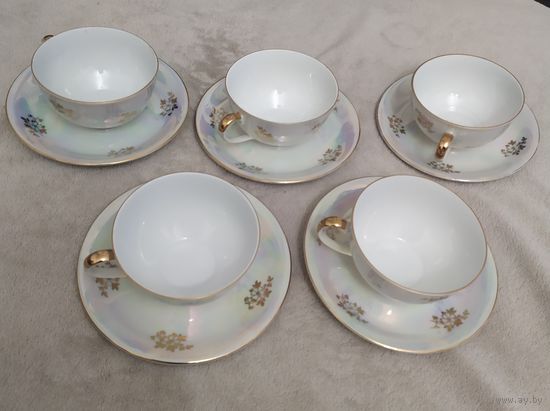 ГДР. Чайная пара (чашка и блюдце) от мадонны. 60-73 годы 20 века