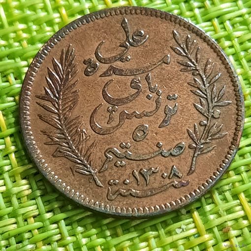 Тунис 5 сантим 1891 г