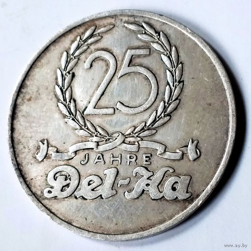 Австрия 1933, год. Памятная медаль "Дель-Ка 25 лет юбилей" Серебро.