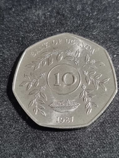 Уганда 10 шиллингов 1987 Unc
