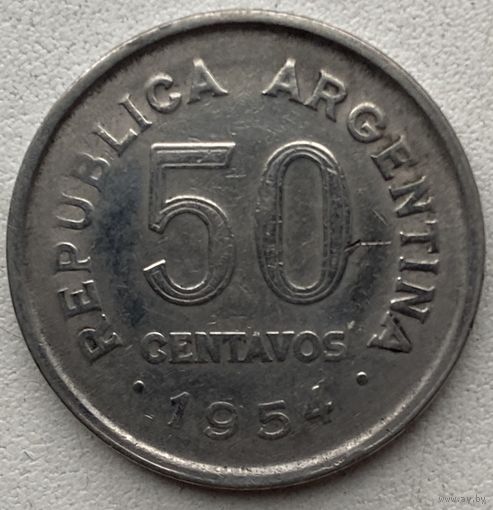 Аргентина 50 сентаво 1954 г.
