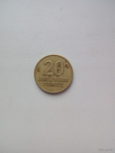 20 центов 2008г. Литва.