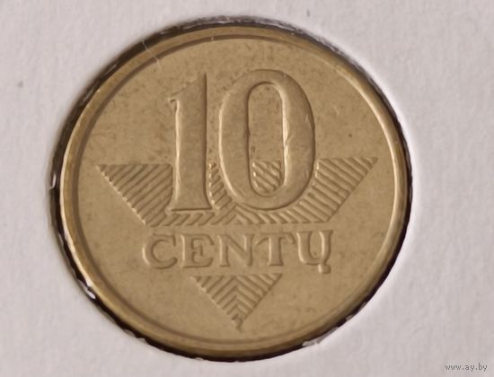 Литва. 10 центов 2009 года.