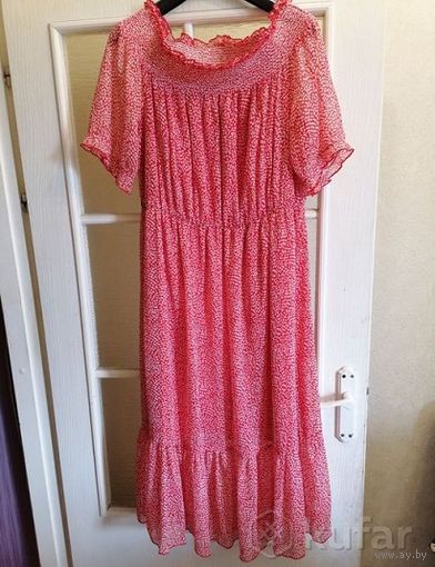 Красивое шёлковое платье, р-р 52-54, как новое