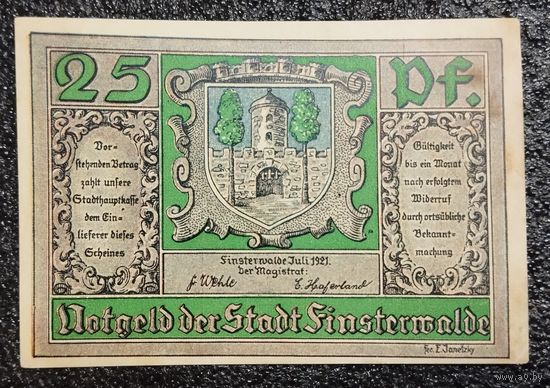 25 пфеннигов Германия 1921 г. Финстервальде (Finsterwalde) нотгельд