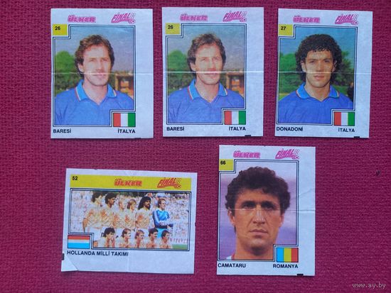 Вкладыши Final 92. Футбол Финал 92. Цена за лот!