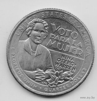 СОЕДИНЁННЫЕ ШТАТЫ АМЕРИКИ 1/4 ДОЛЛАРА 2022 Р. Американские женщины. Нина Отеро-Уоррен
