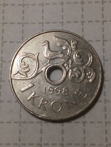 1 крона Норвегия 1998 год