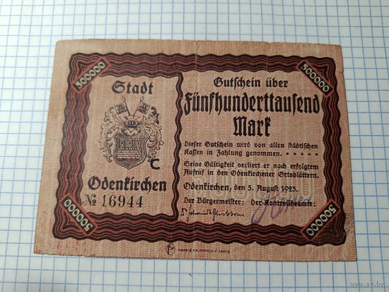 Германия  500 тысяч марок (10)