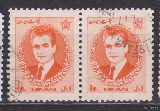 Известные личности Мохаммад Реза Шах Пехлеви  Иран 1966 год лот 16 СЦЕПКА