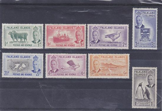 Марки - британские колонии, Фолклендские острова (Фолкленды, Falkland islands), корабли, флот, транспорт, фауна, птицы, карты, самолеты, авиация
