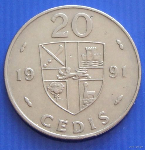 Гана. 20 седи 1991 год KM#30