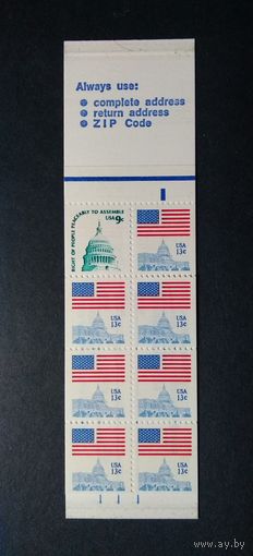 США \367фе\ 1977 Капитолий здание Конгресса Флаг. Буклет
