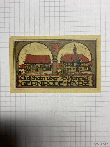 Нотгельд 75 пфеннигов -2712