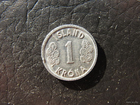 Исландия. 1 крона. 1977. С 20 копеек. Распродажа коллекции. Смотрите другие лоты.