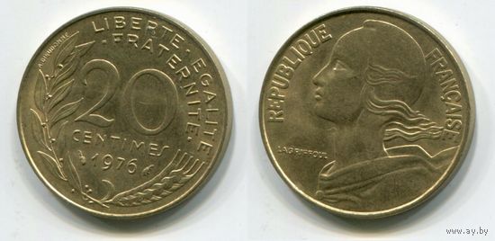 Франция. 20 сантимов (1976, aUNC)