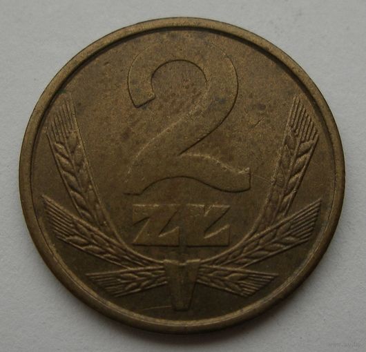 2 злотых 1987. Польша.